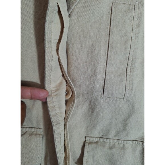 COS Relaxed Fit Linen Blend Utility Jacket Womens Small Chore Barn Career Casual - Picture 11 of 14